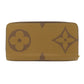 LOUIS VUITTON Long Wallet Purse M69353 Giant monogram canvas Brown Zippy wallet Women Used Authentic