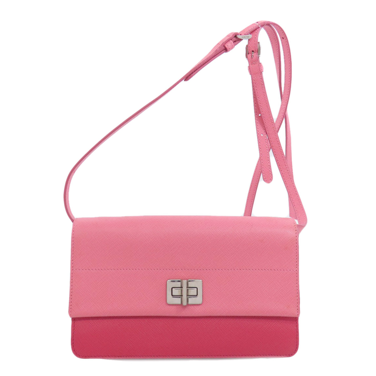 PRADA Shoulder Bag BT1020 Safiano pink logo