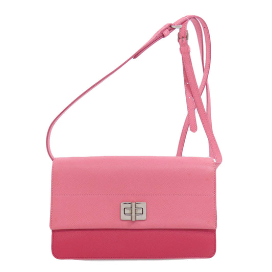 PRADA Shoulder Bag BT1020 Safiano pink logo