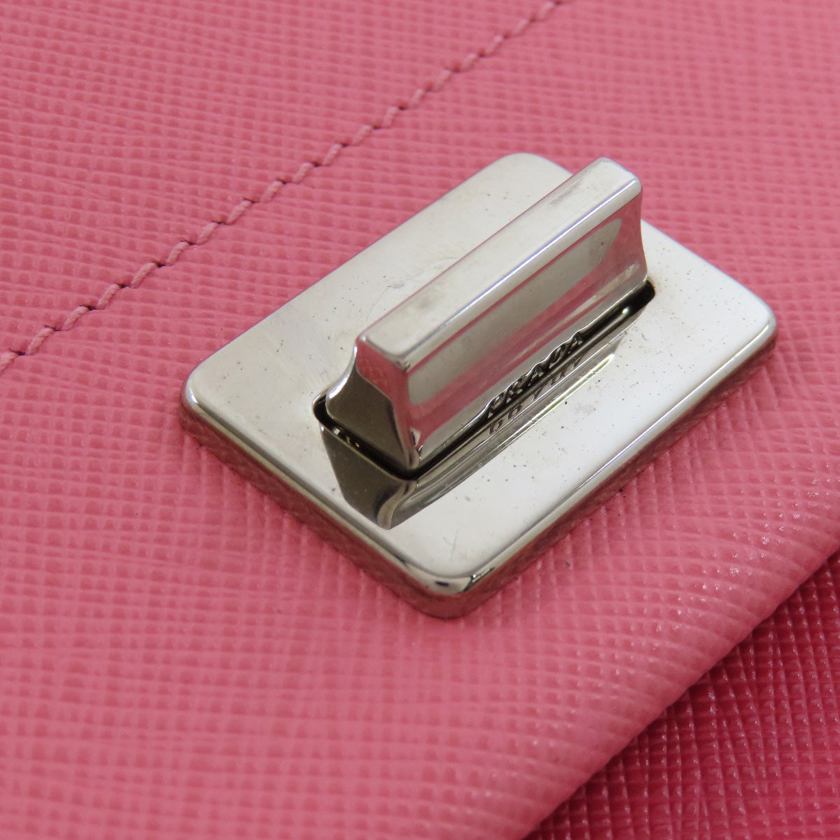 PRADA Shoulder Bag BT1020 Safiano pink logo