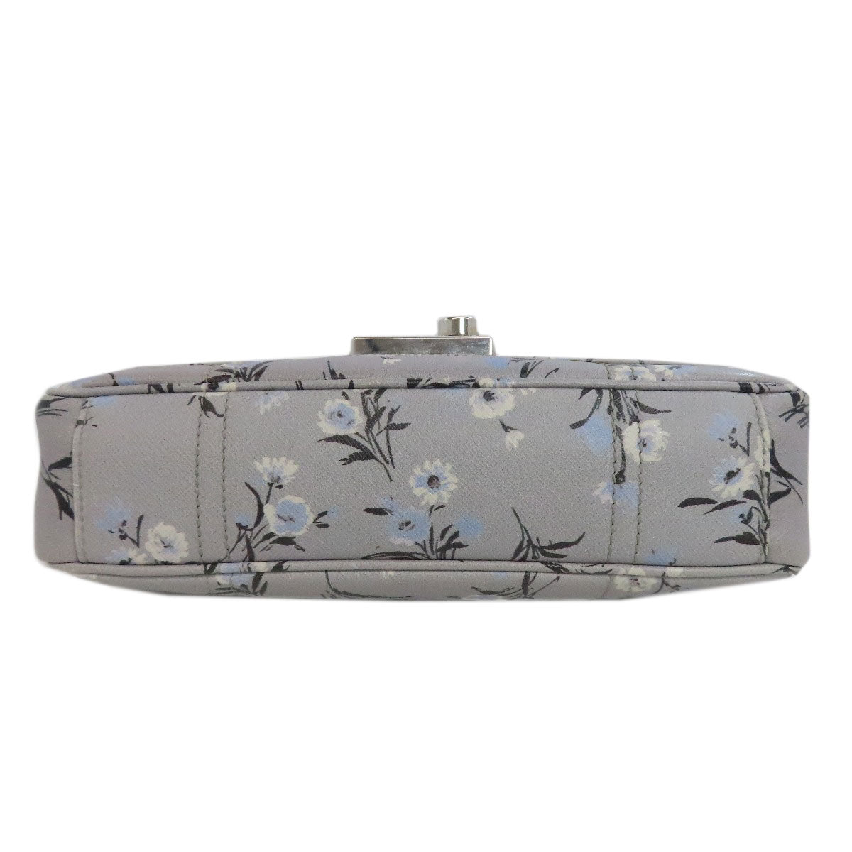PRADA Shoulder Bag PVC gray Flower motif Women Used Authentic