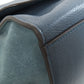 CELINE Handbag leather Navy Trapeze 2WAY Women Used Authentic
