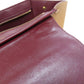 CELINE Handbag leather Red Trapeze 2WAY Women Used Authentic