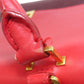CELINE Handbag leather Red Trapeze 2WAY Women Used Authentic