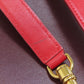 CELINE Handbag leather Red Trapeze 2WAY Women Used Authentic