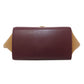 CELINE Handbag leather Red Trapeze 2WAY Women Used Authentic