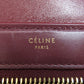 CELINE Handbag leather Red Trapeze 2WAY Women Used Authentic