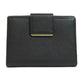 PRADA Bifold Wallet leather black Safiano logo Women Used Authentic