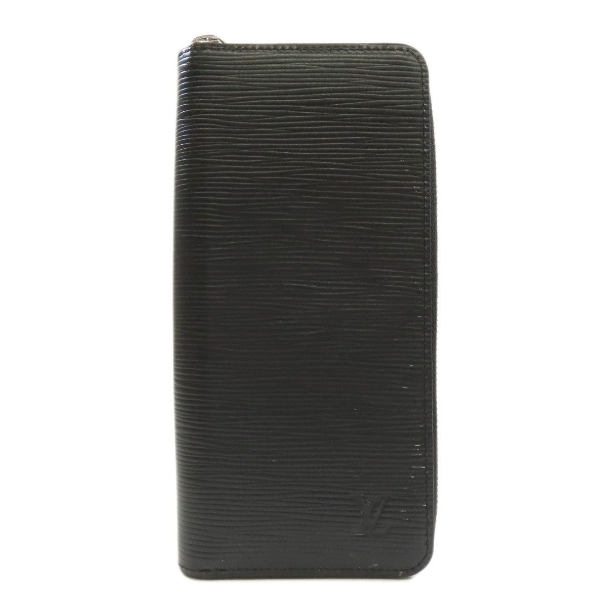 LOUIS VUITTON Long Wallet Purse M60965 Epi black Zippy wallet Vertical mens Used Authentic