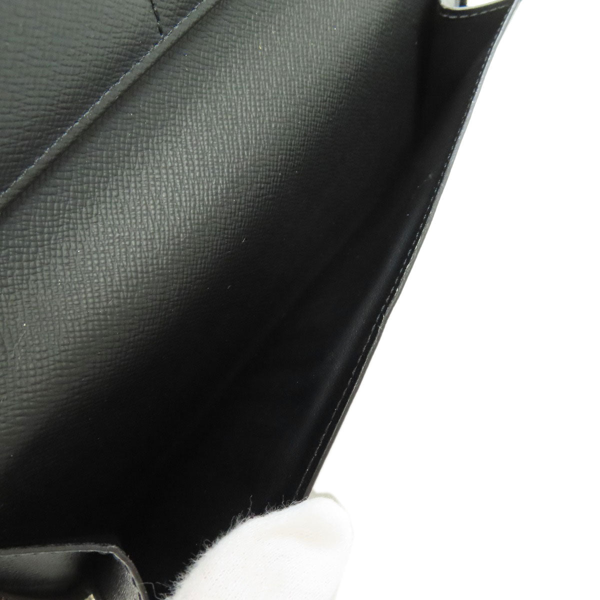 LOUIS VUITTON Long Wallet Purse M60965 Epi black Zippy wallet Vertical mens Used Authentic