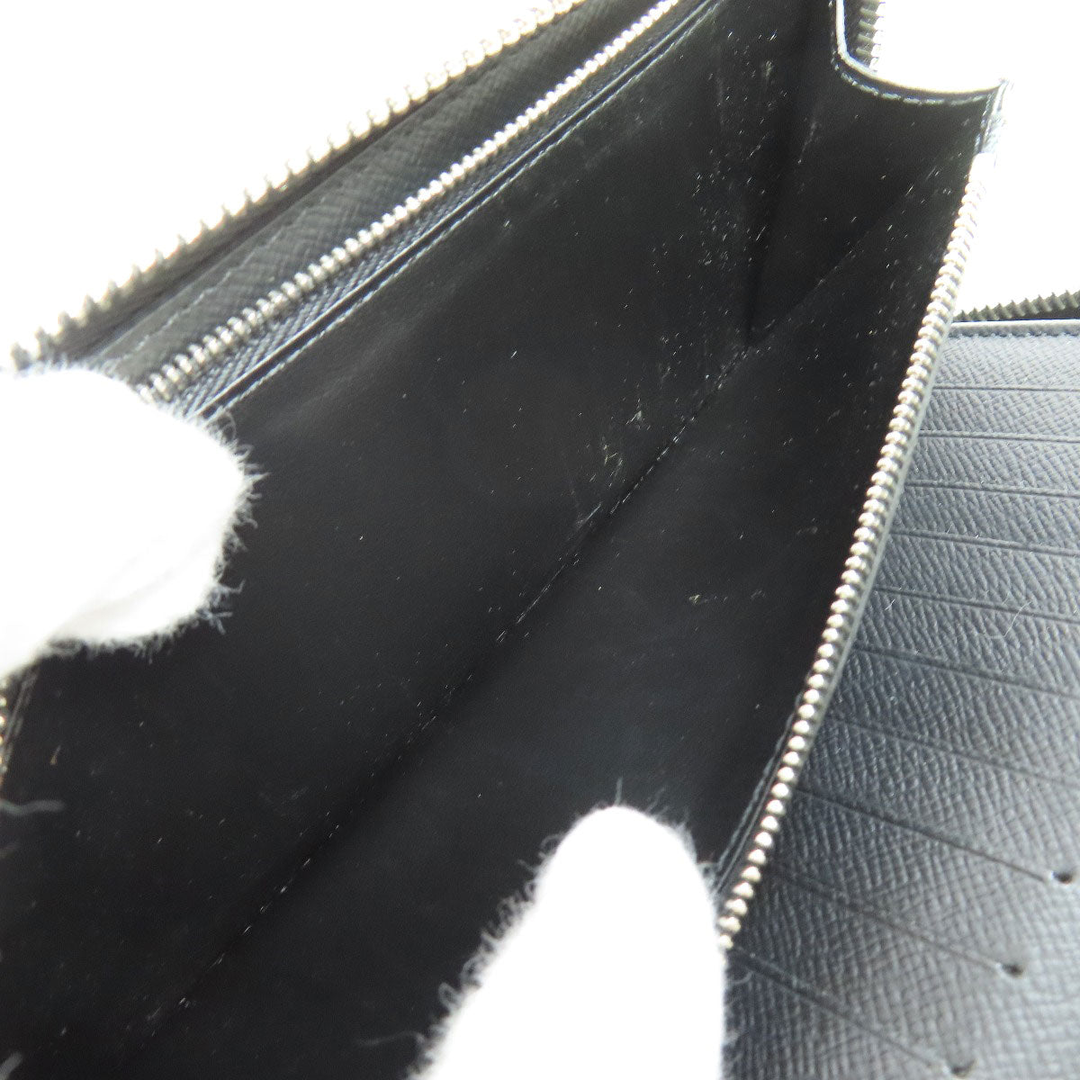 LOUIS VUITTON Long Wallet Purse M60965 Epi black Zippy wallet Vertical mens Used Authentic