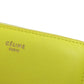 CELINE Coin case leather yellow logo Women Used Authentic