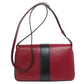 GUCCI Shoulder Bag 550129 Calfskin Red Ally GG Marmont Women Used Authentic