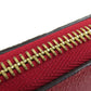 LOUIS VUITTON Long Wallet Purse M61701 Ann Platt Red Portefeuille Clemence Women Used Authentic
