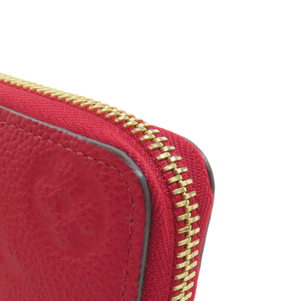 LOUIS VUITTON Long Wallet Purse M61701 Ann Platt Red Portefeuille Clemence Women Used Authentic