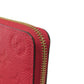 LOUIS VUITTON Long Wallet Purse M61701 Ann Platt Red Portefeuille Clemence Women Used Authentic