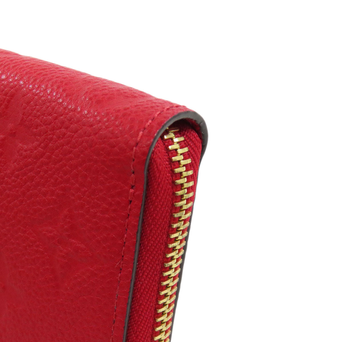 LOUIS VUITTON Long Wallet Purse M61701 Ann Platt Red Portefeuille Clemence Women Used Authentic