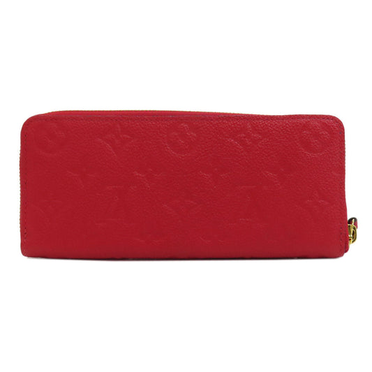 LOUIS VUITTON Long Wallet Purse M61701 Ann Platt Red Portefeuille Clemence Women Used Authentic
