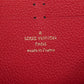 LOUIS VUITTON Long Wallet Purse M61701 Ann Platt Red Portefeuille Clemence Women Used Authentic