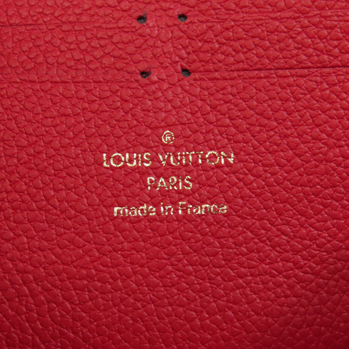 LOUIS VUITTON Long Wallet Purse M61701 Ann Platt Red Portefeuille Clemence Women Used Authentic