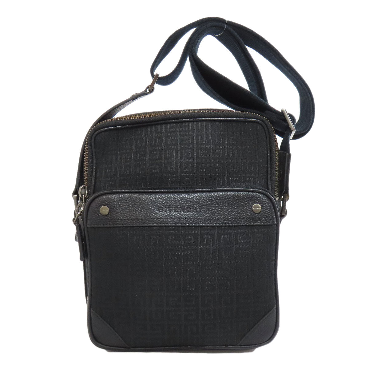 Givenchy Shoulder Bag canvas black logo Women Used Authentic