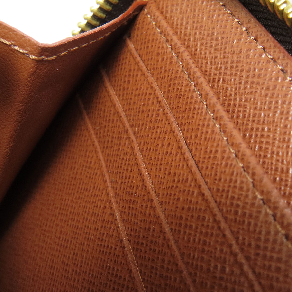 LOUIS VUITTON Long Wallet Purse M42616 Monogram canvas Brown Zippy wallet Women Used Authentic