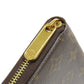 LOUIS VUITTON Long Wallet Purse M42616 Monogram canvas Brown Zippy wallet Women Used Authentic