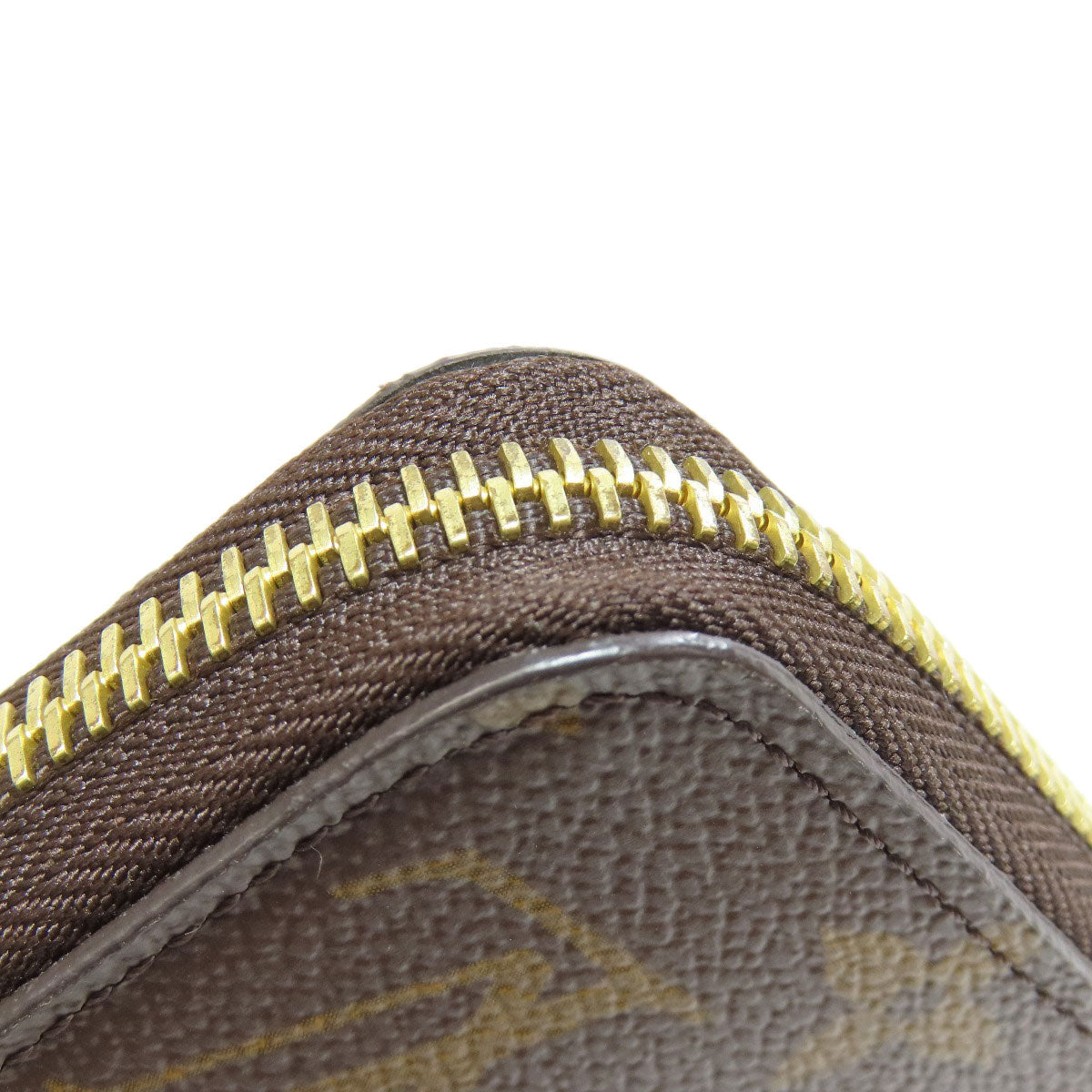 LOUIS VUITTON Long Wallet Purse M42616 Monogram canvas Brown Zippy wallet Women Used Authentic