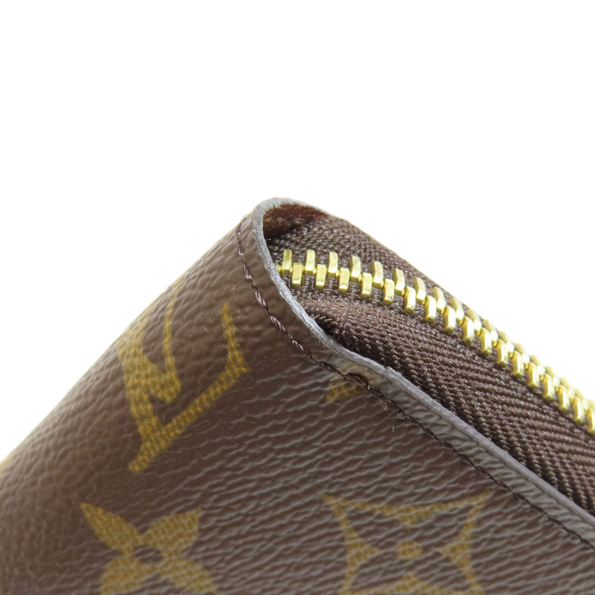 LOUIS VUITTON Long Wallet Purse M42616 Monogram canvas Brown Zippy wallet Women Used Authentic