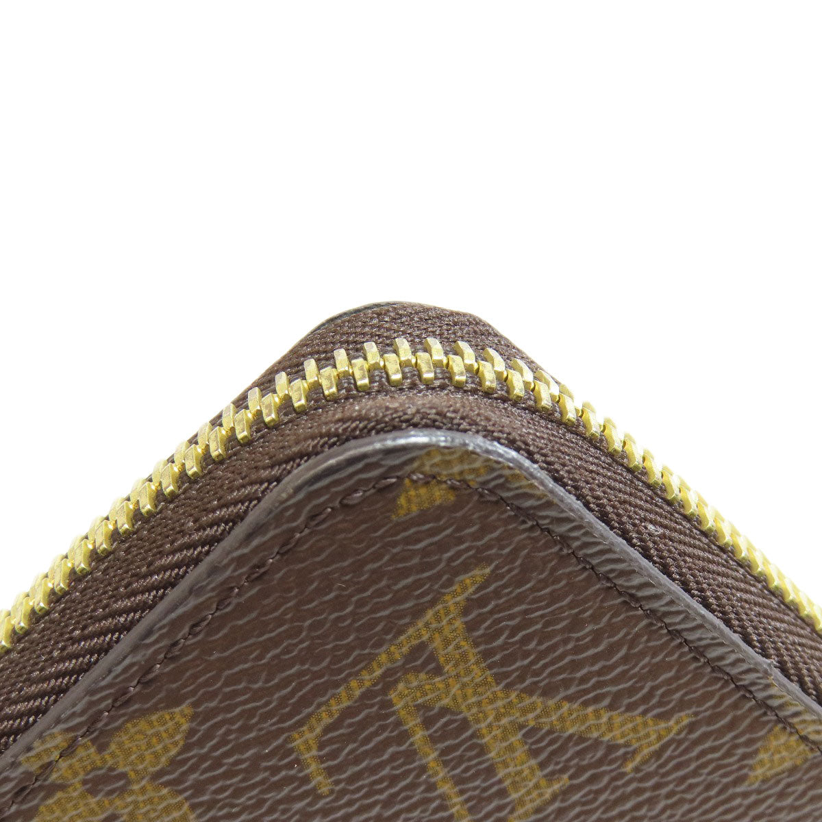 LOUIS VUITTON Long Wallet Purse M42616 Monogram canvas Brown Zippy wallet Women Used Authentic