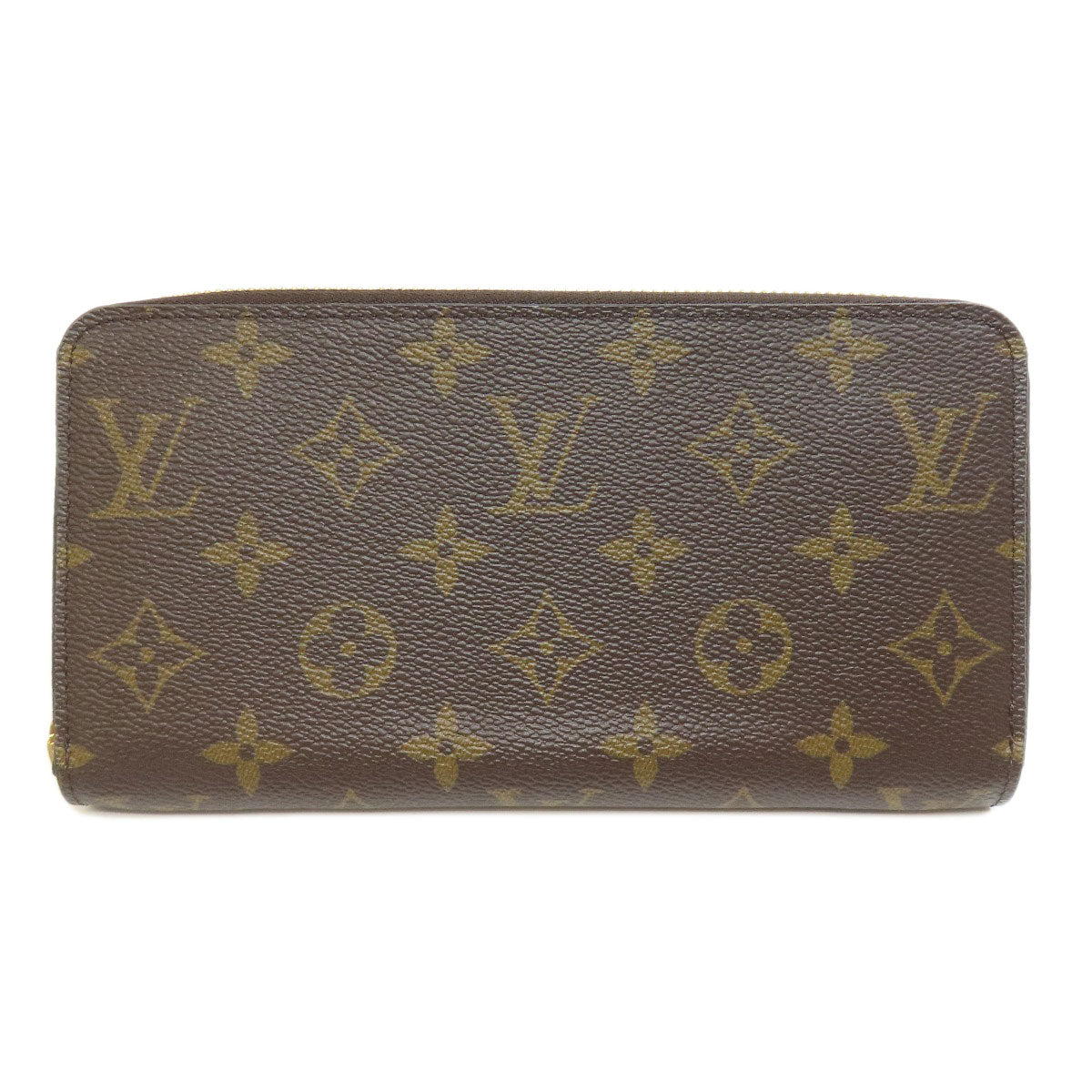 LOUIS VUITTON Long Wallet Purse M42616 Monogram canvas Brown Zippy wallet Women Used Authentic