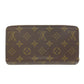 LOUIS VUITTON Long Wallet Purse M42616 Monogram canvas Brown Zippy wallet Women Used Authentic