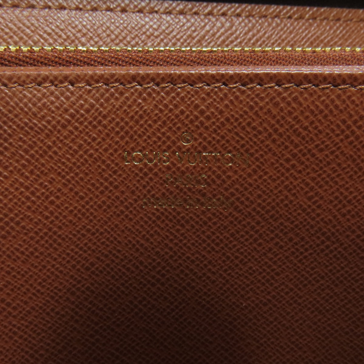 LOUIS VUITTON Long Wallet Purse M42616 Monogram canvas Brown Zippy wallet Women Used Authentic