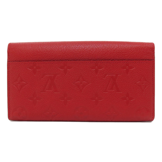 LOUIS VUITTON Long Wallet Purse M61181 Ann Platt Red Portefeuille Sara