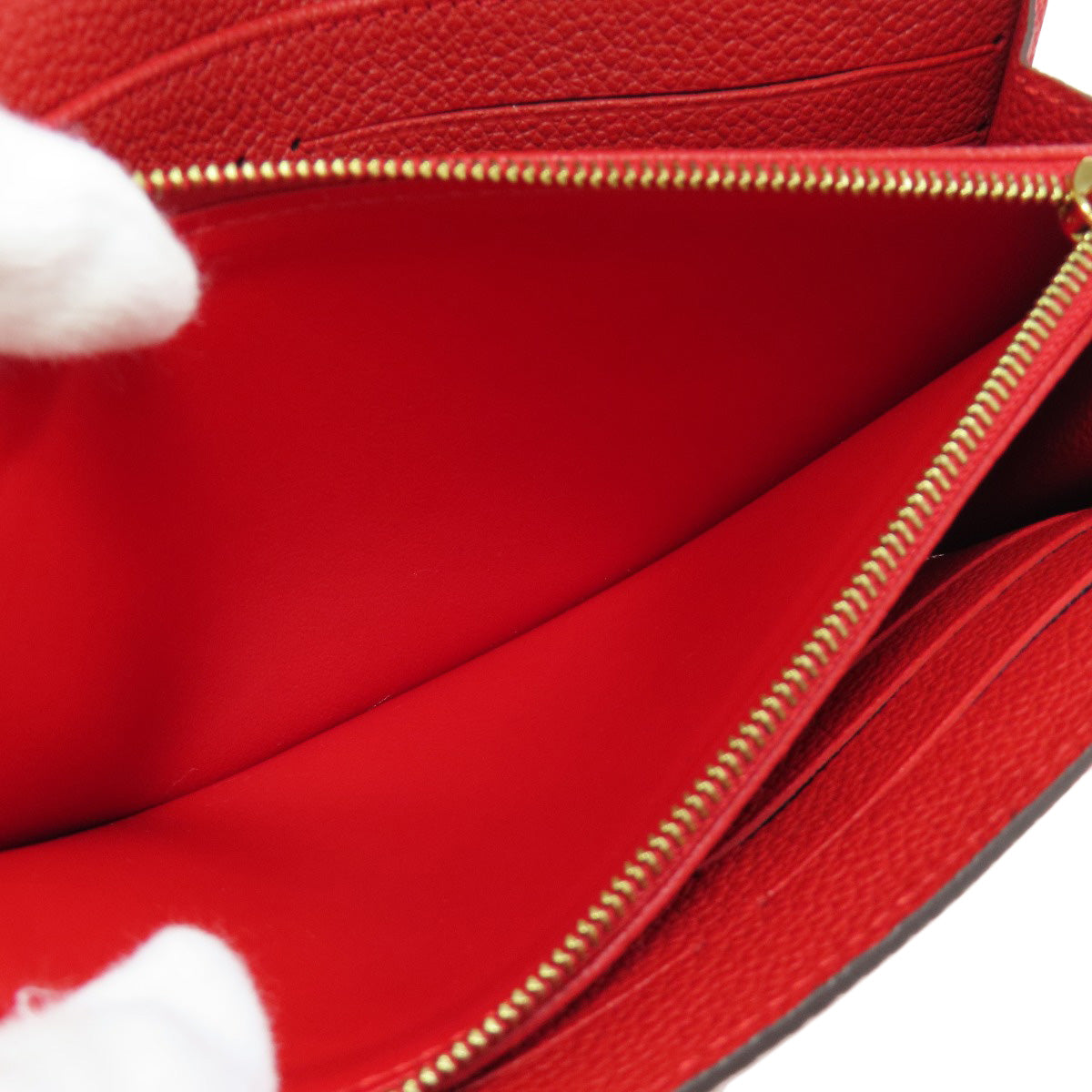 LOUIS VUITTON Long Wallet Purse M61181 Ann Platt Red Portefeuille Sara