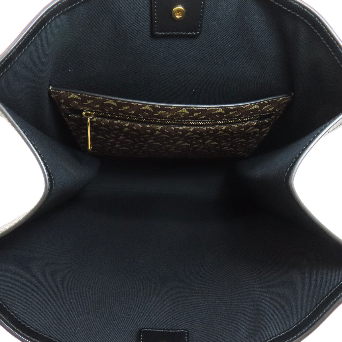 BURBERRY Tote Bag PVC Brown TB monogram Women Used Authentic