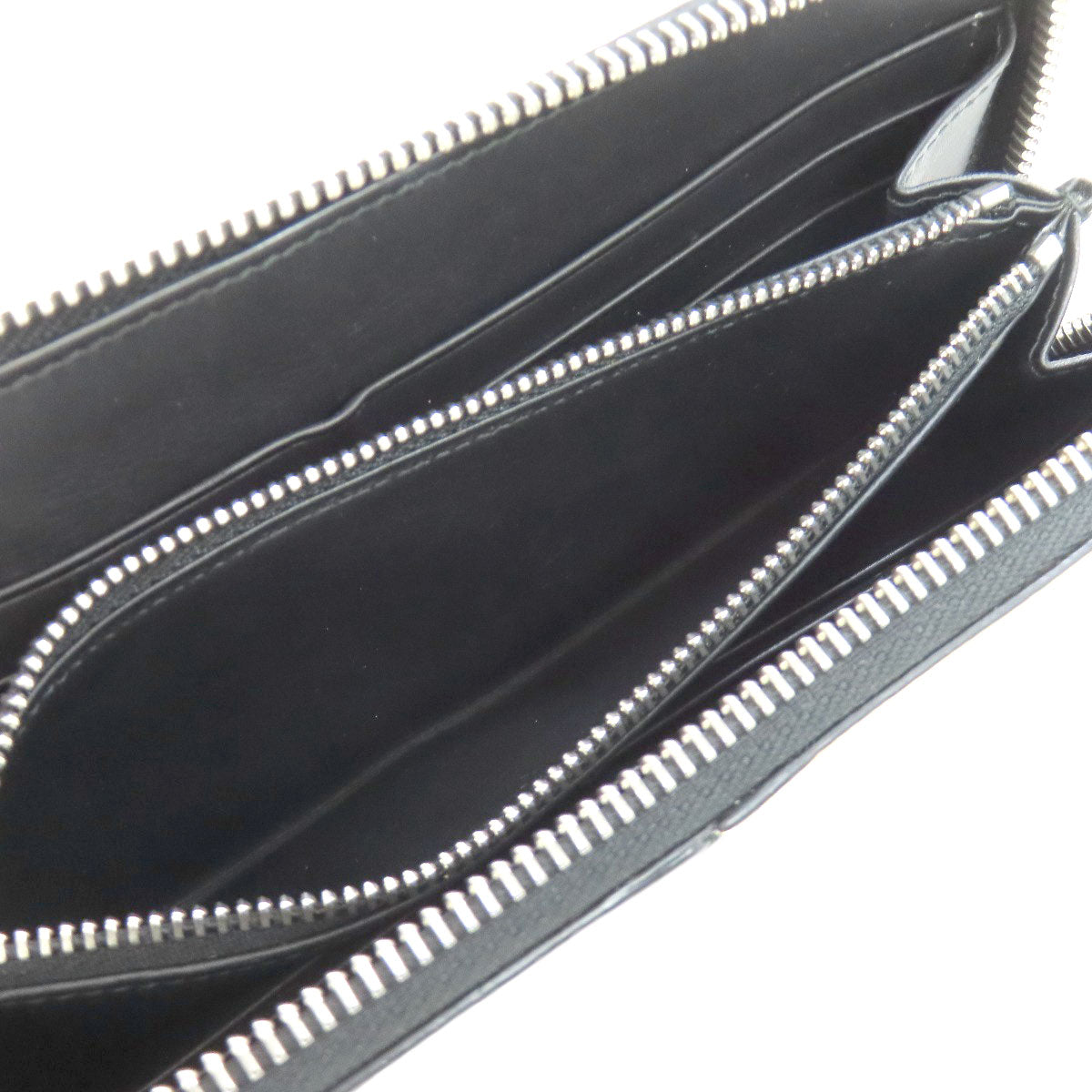 LOEWE Long Wallet Purse Calfskin black Puzzle Zip Around Paula's Ibiza collaboration Women Used Authentic