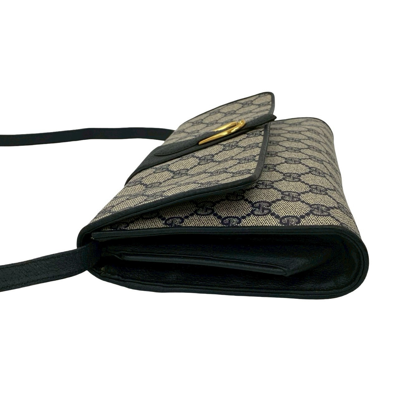 GUCCI Shoulder Bag leather Navy