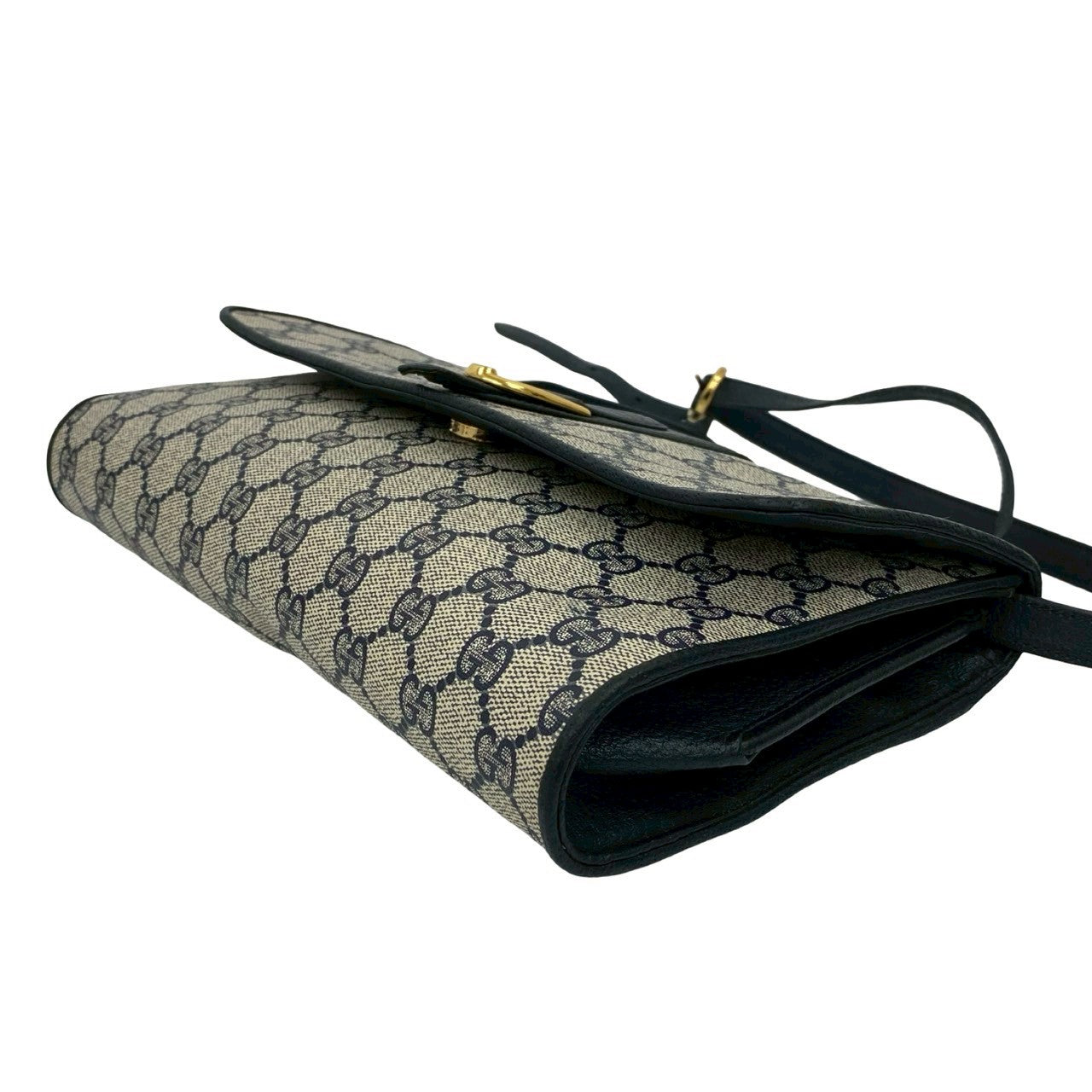 GUCCI Shoulder Bag leather Navy