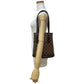 LOUIS VUITTON Tote Bag leather Brown Damier Male