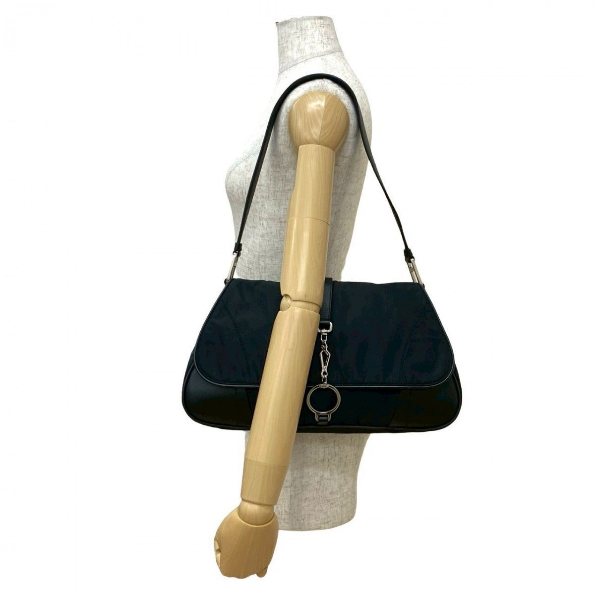 PRADA Shoulder Bag leather black