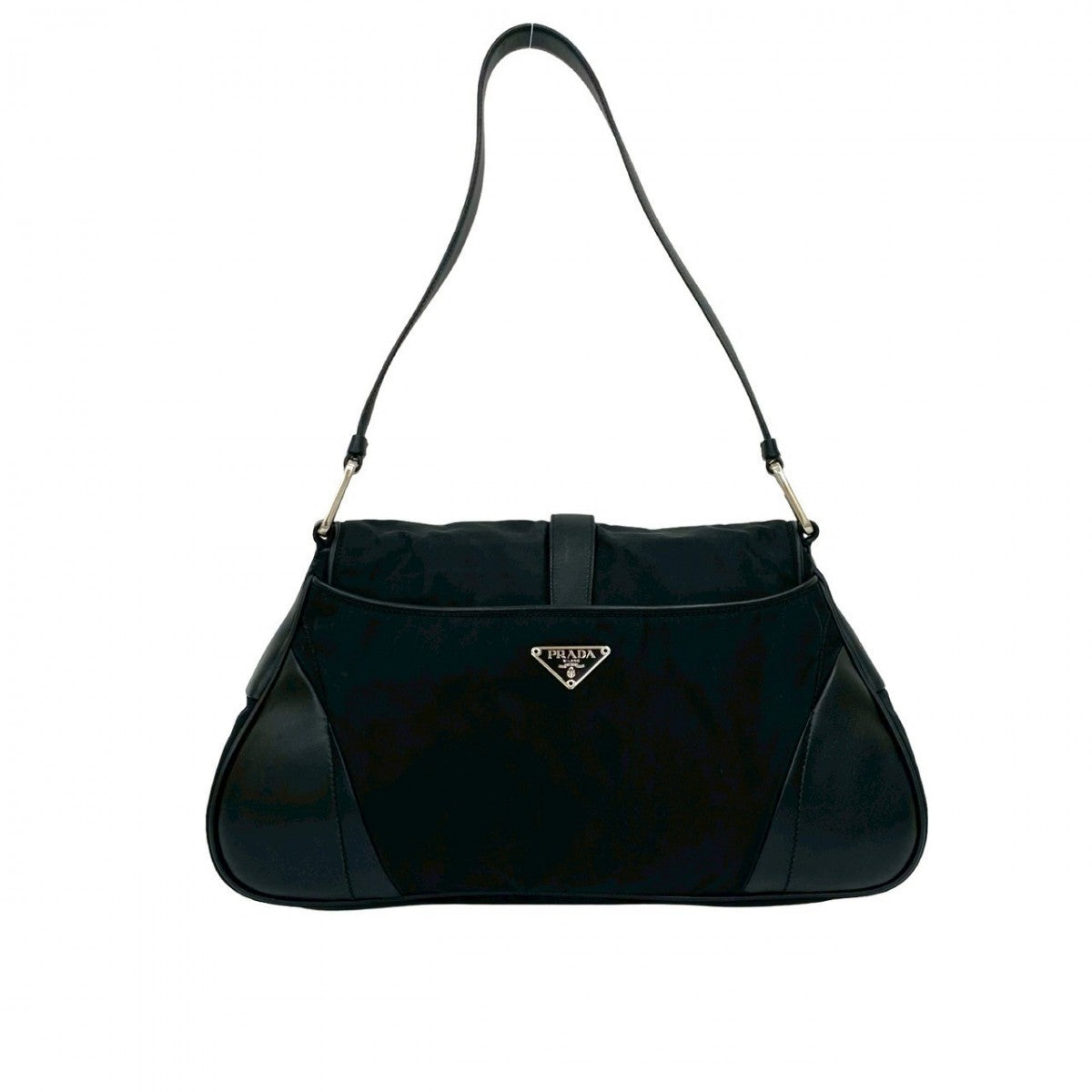 PRADA Shoulder Bag leather black