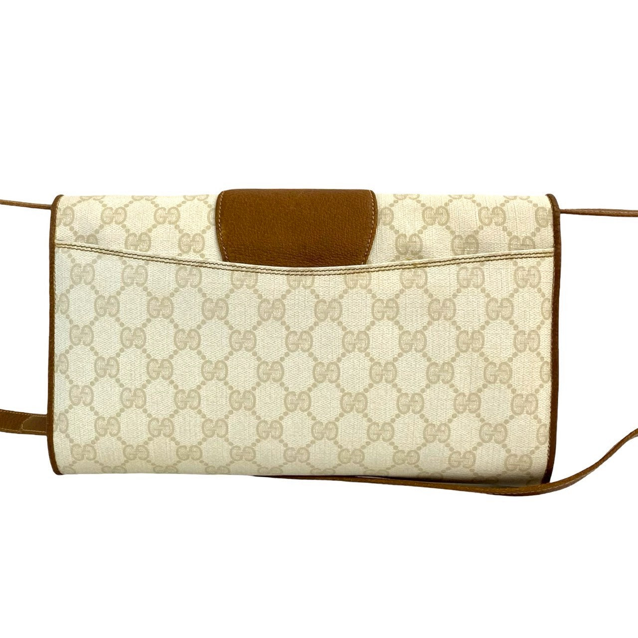 GUCCI Shoulder Bag leather white