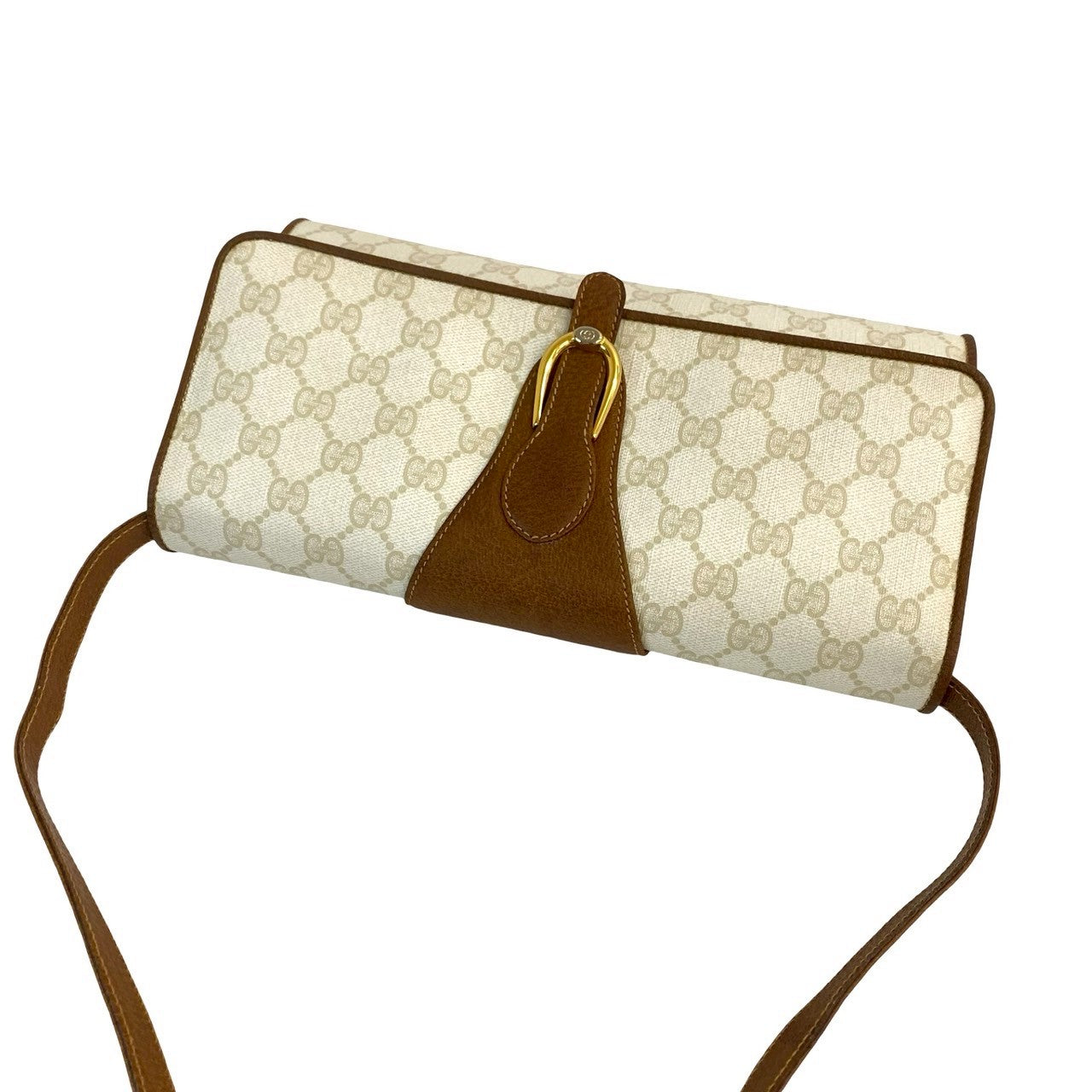 GUCCI Shoulder Bag leather white