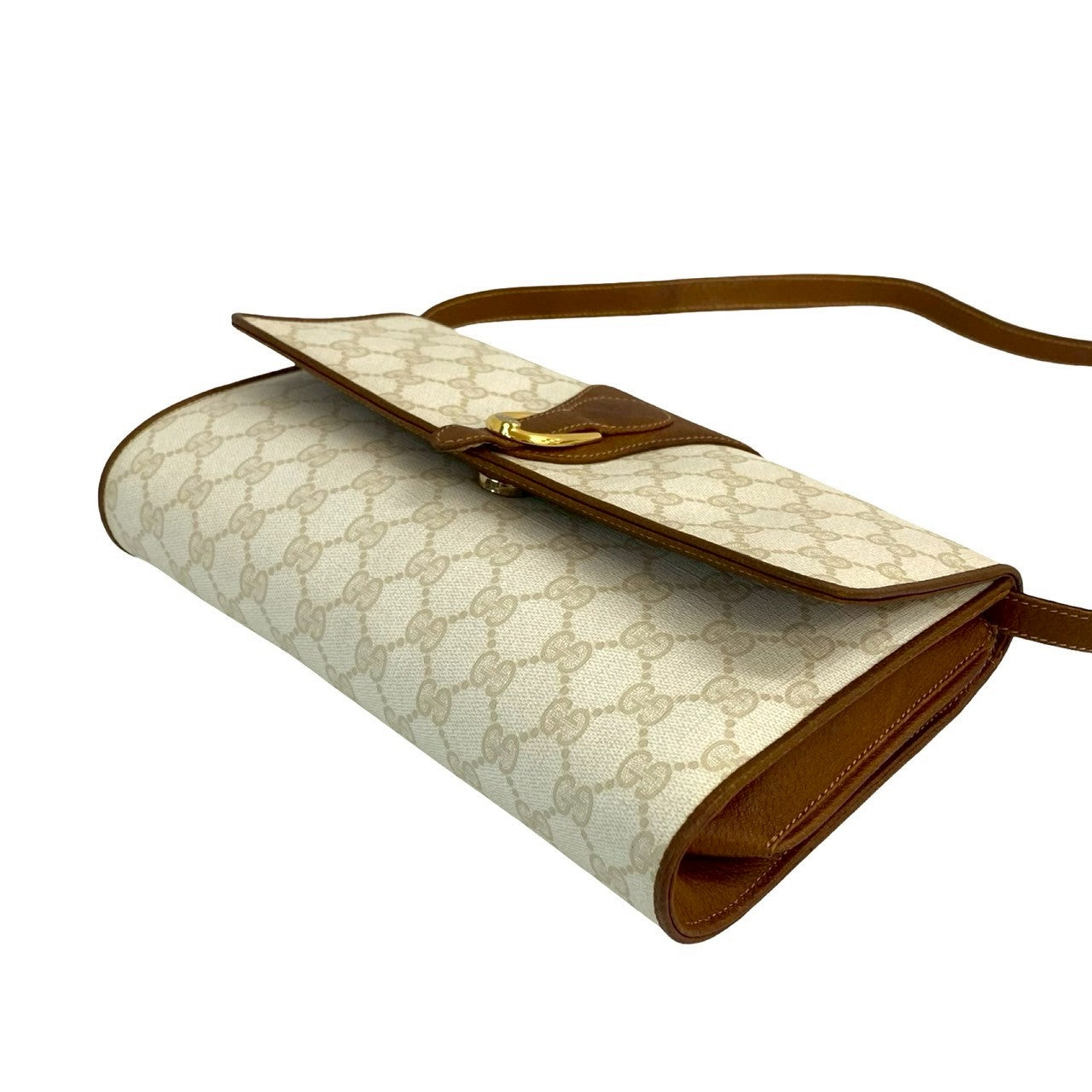 GUCCI Shoulder Bag leather white