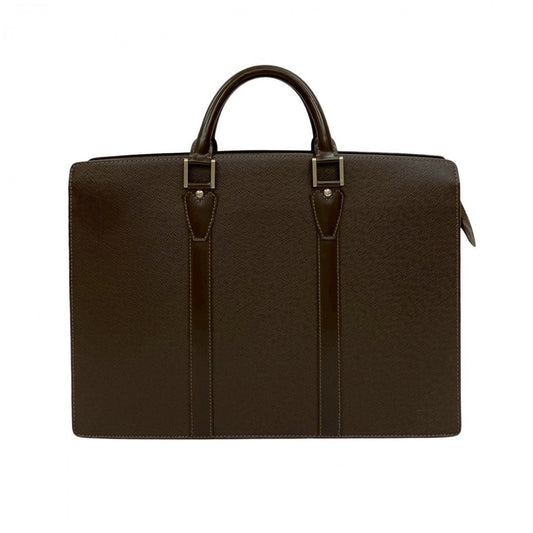 LOUIS VUITTON Business bag leather Brown Taiga Porto Documan Rozan