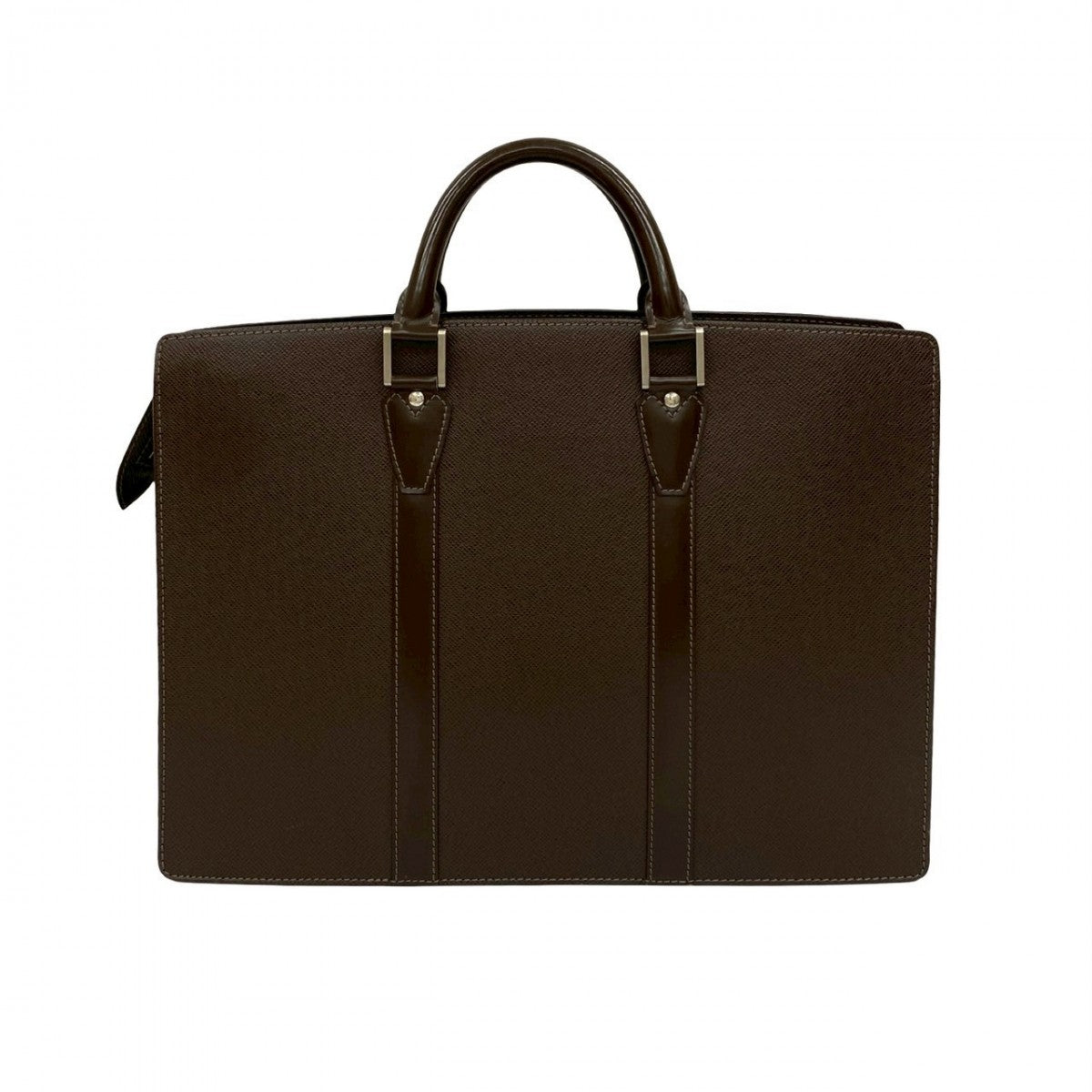 LOUIS VUITTON Business bag leather Brown Taiga Porto Documan Rozan