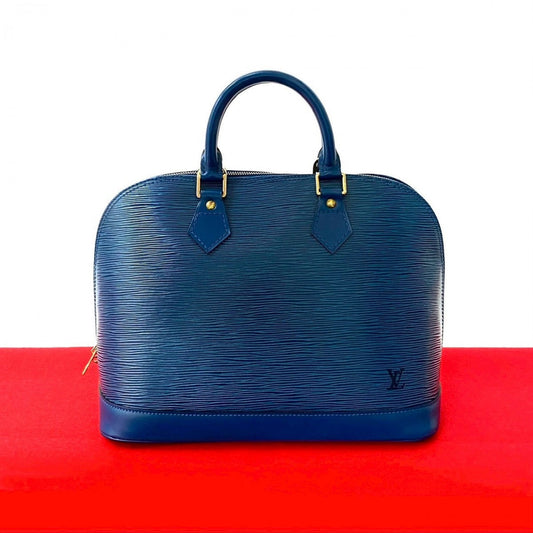 LOUIS VUITTON Handbag Epi Leather blue Epi Alma PM