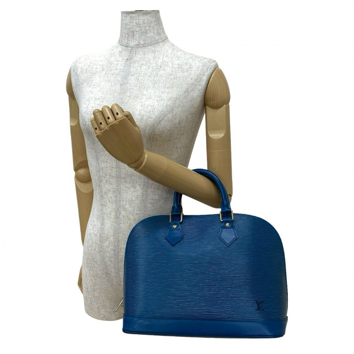 LOUIS VUITTON Handbag Epi Leather blue Epi Alma PM