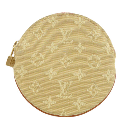 LOUIS VUITTON Coin case M92452 Monogram mini run beige Portonet Ron Women Used Authentic